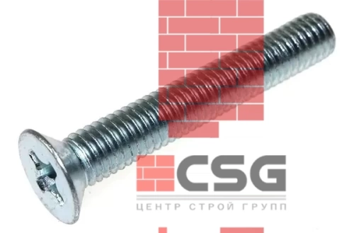 Винт с потайной головкой 40 оцинк. DIN 965