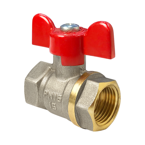 Кран шаровой латунь Стандарт 221 Ду25 Ру16 ВР/НР полнопроходной рычаг ГАЛЛОП 103156 арт.1213328 