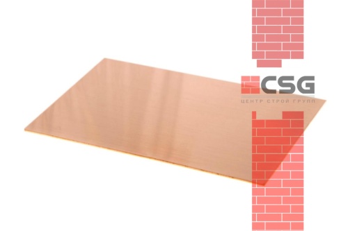 Лист медный 3х600х1500 ДПРНП, марка М1